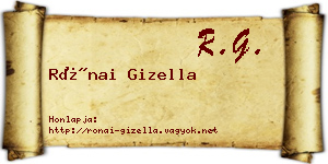 Rónai Gizella névjegykártya