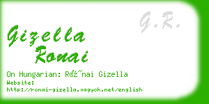 gizella ronai business card